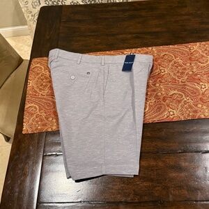 Peter Millar Men's 35 Oslo Grey Surge Linen Blend Performance Short MSRP $130